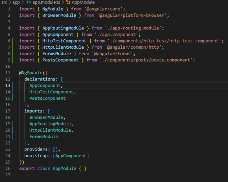Add HttpClientmodule