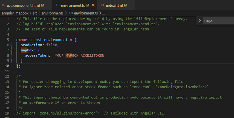 add access token to environment const