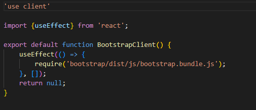 Create Bootstrap-Client function component