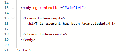 Add ng-transclude to template